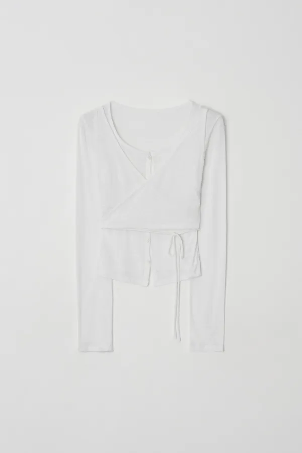 sue layered cardigan (linen)