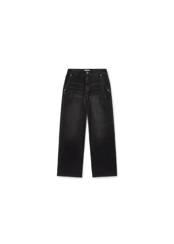 WASHED CORDUROY PANTS (DARK GREY)