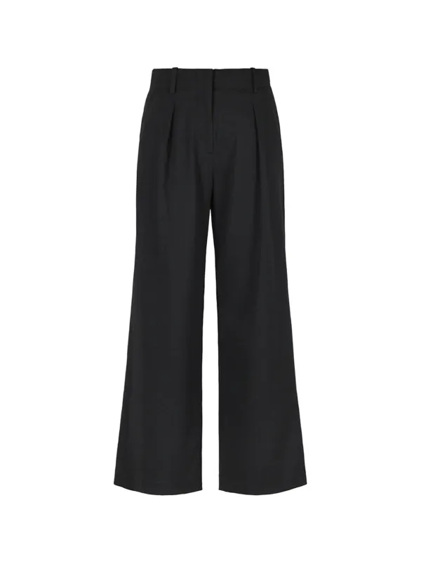 SKIRT LAYERED PANTS (BLACK)