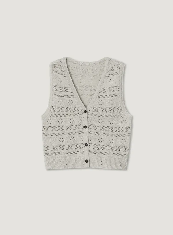 ELMO KNIT VEST_GREIGE