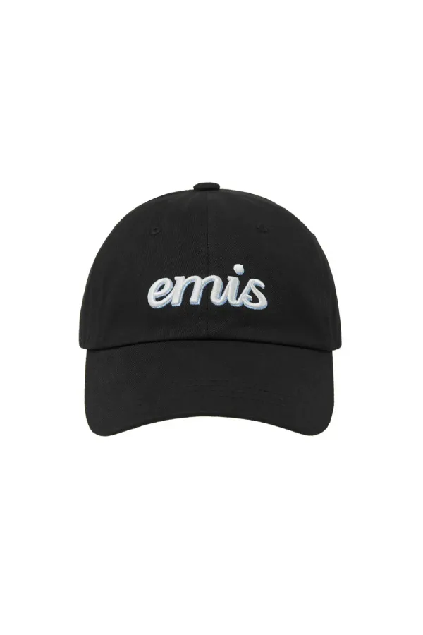 LAYERED LOGO BALL CAP-BLACK