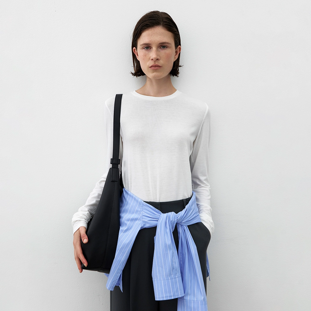 아뜰리에 나인 (Z-T-7090)ESSENTIAL ROUND NECK SLIM TEE 상품 이미지 1