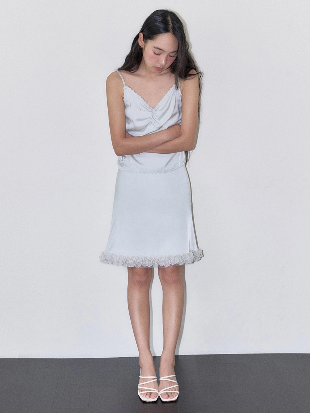 마가린핑거스 DOUBLE LAYER LACE SKIRT (MINT) 상품 이미지 2