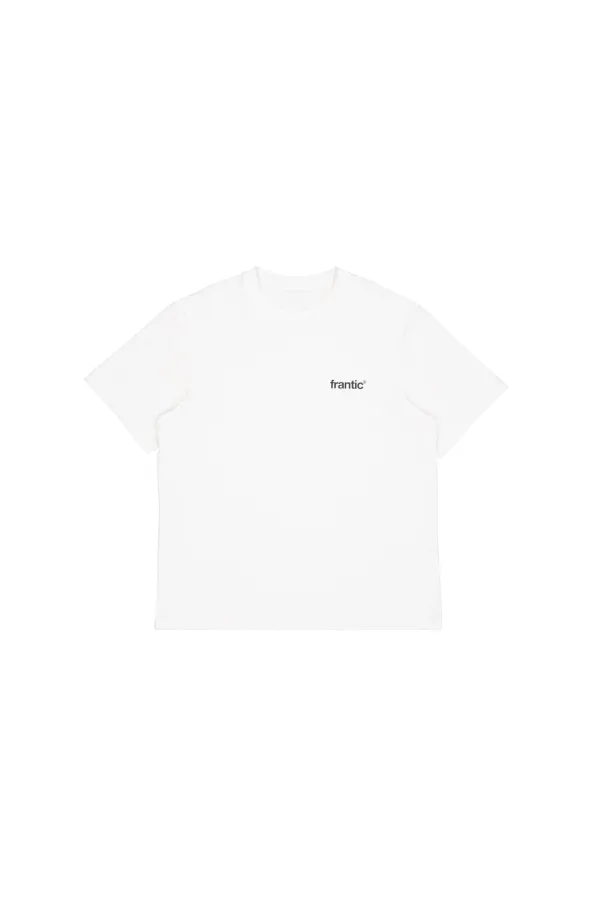 프랜틱 크루넥 티셔츠 - 화이트
