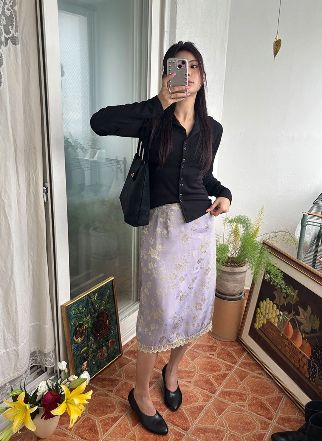 루루서울 Gemma Button Top (Black) 상품 이미지 2