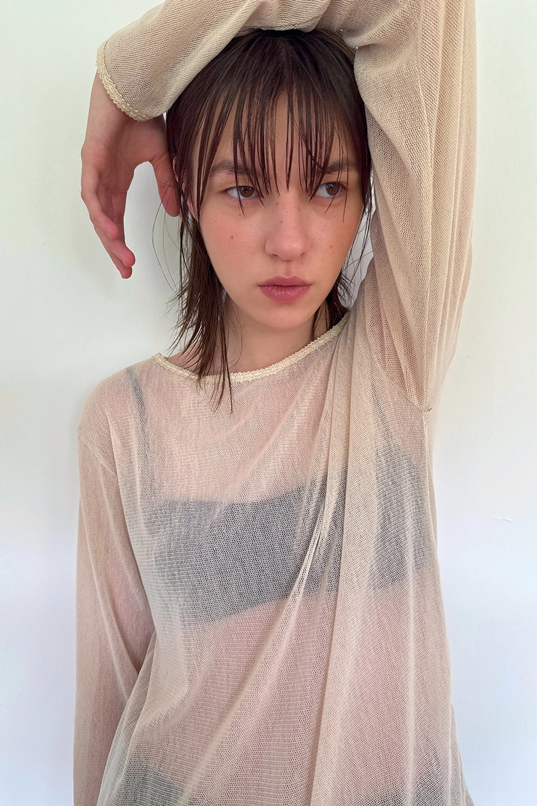 다이애그널 LACE POINT SEE THROUGH TOP 상품 이미지 2