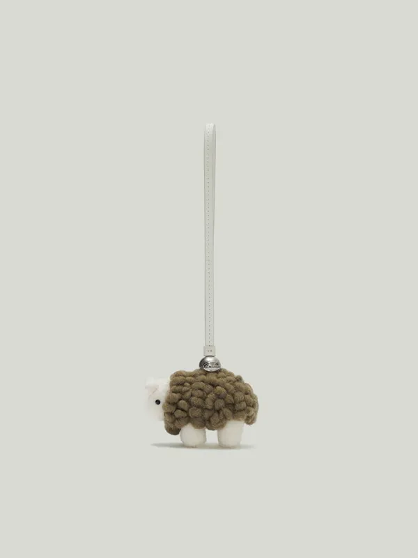 Sheep Bag Charm Khaki