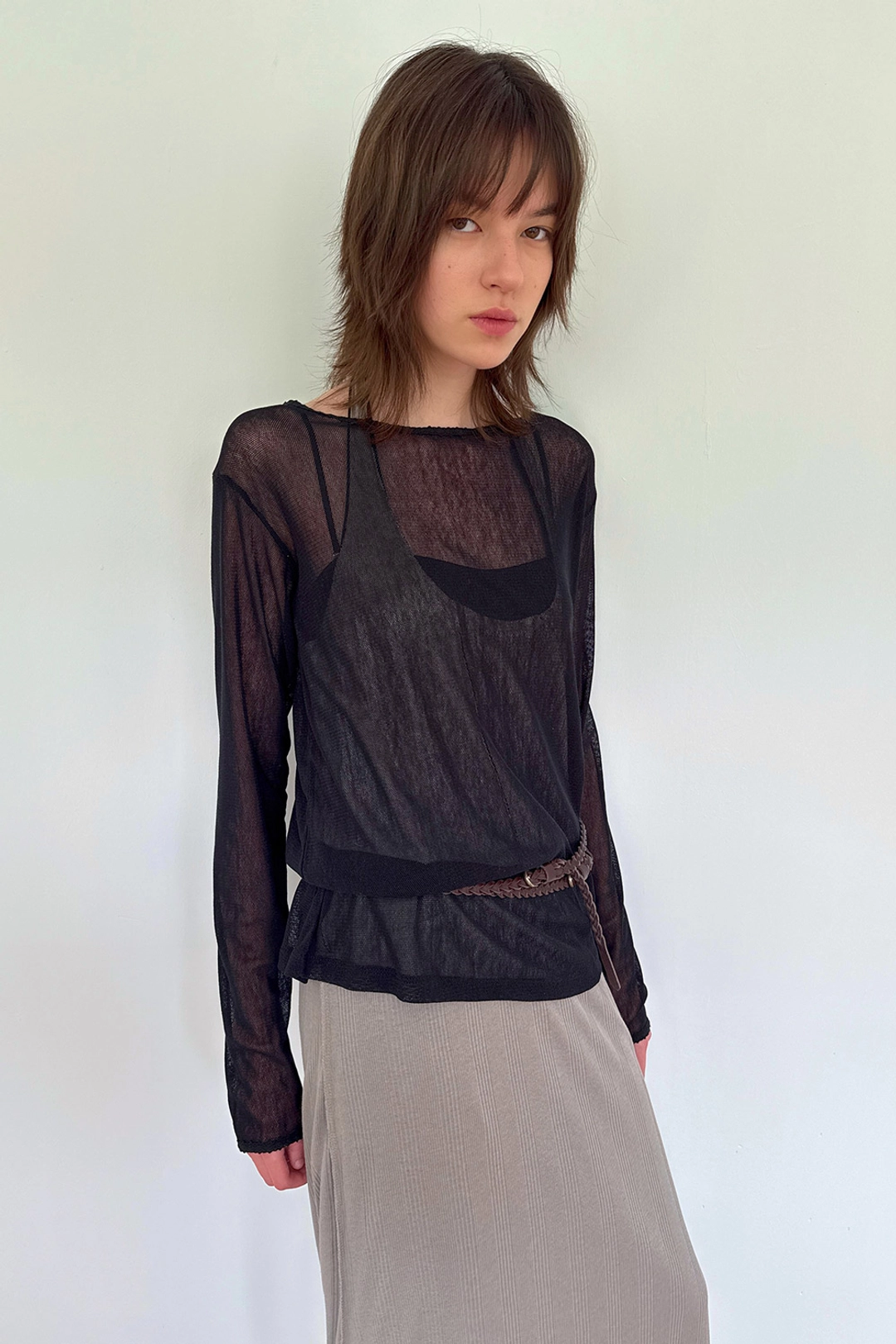 다이애그널 LACE POINT SEE THROUGH TOP 상품 이미지 2