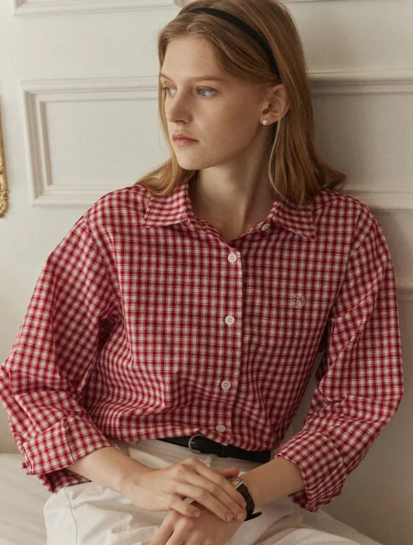 French Check Shirt - Red