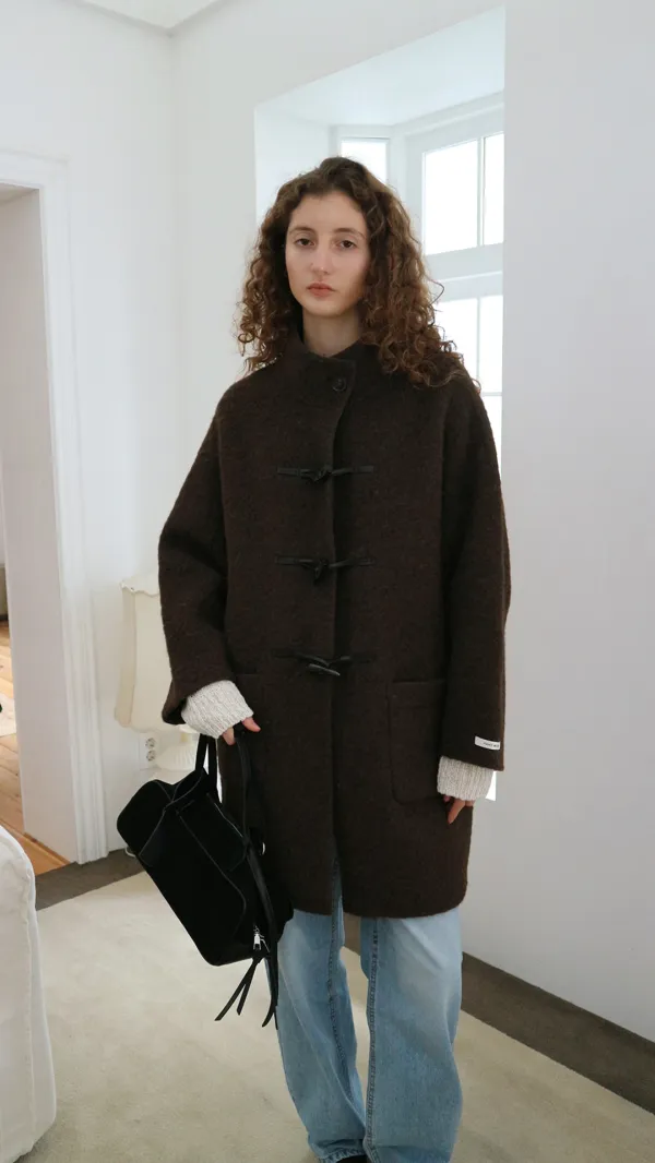 Leni toggle wool coat
