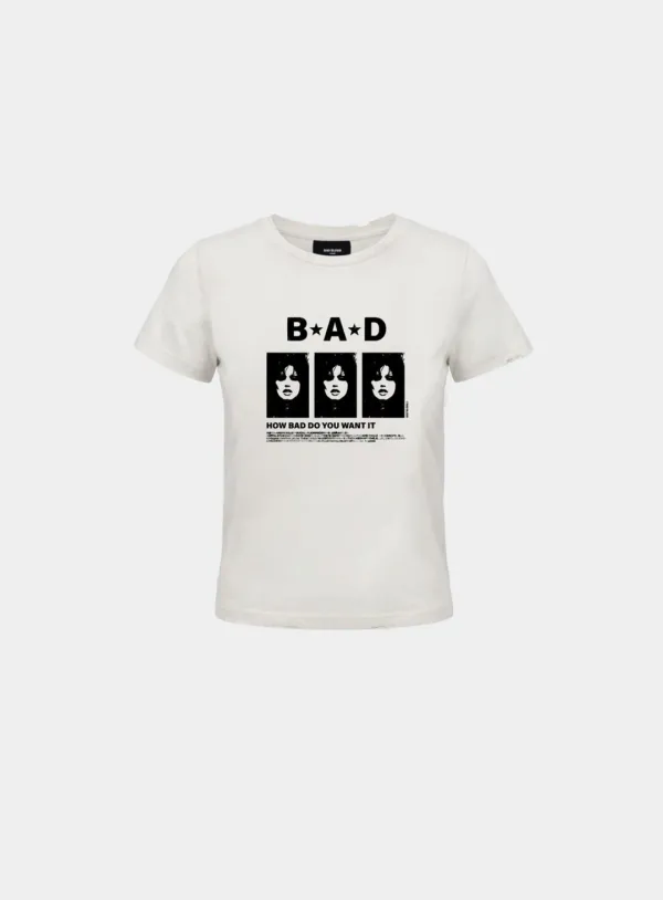 [w-tee26-138] B.A.D. Short Sleeve T-Shirt - White