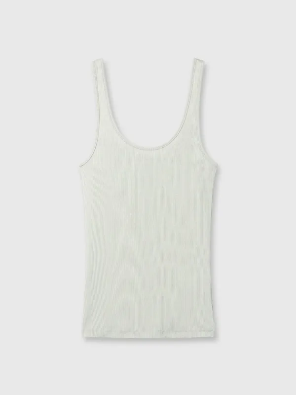 TENCEL U-NECK SLEEVELESS_ MINT