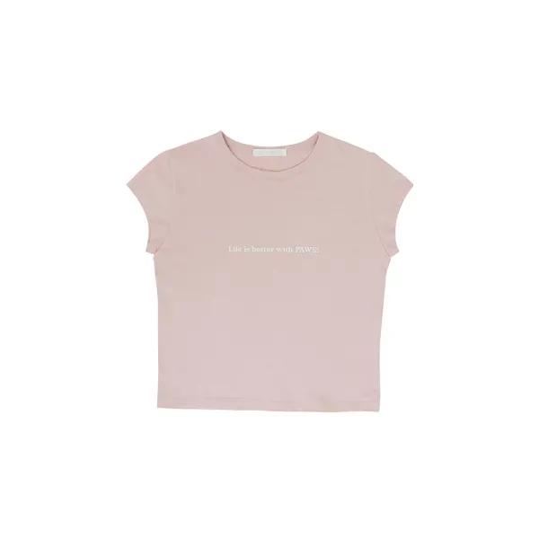 PAWPAW Lettering T-shirt (peony pink)