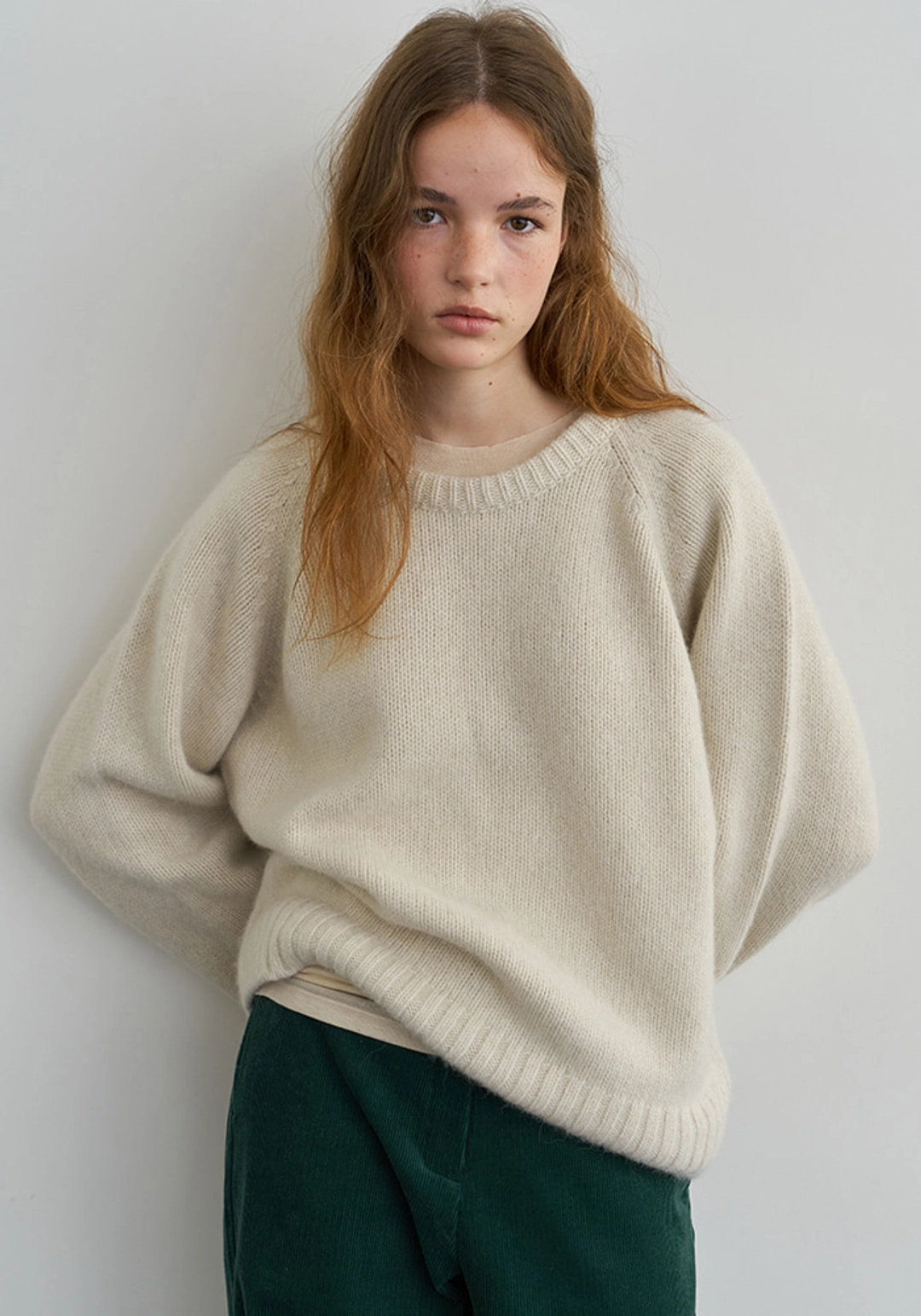 이브세이지 Hairy loose-fit knit (Ivory) 상품 이미지 2
