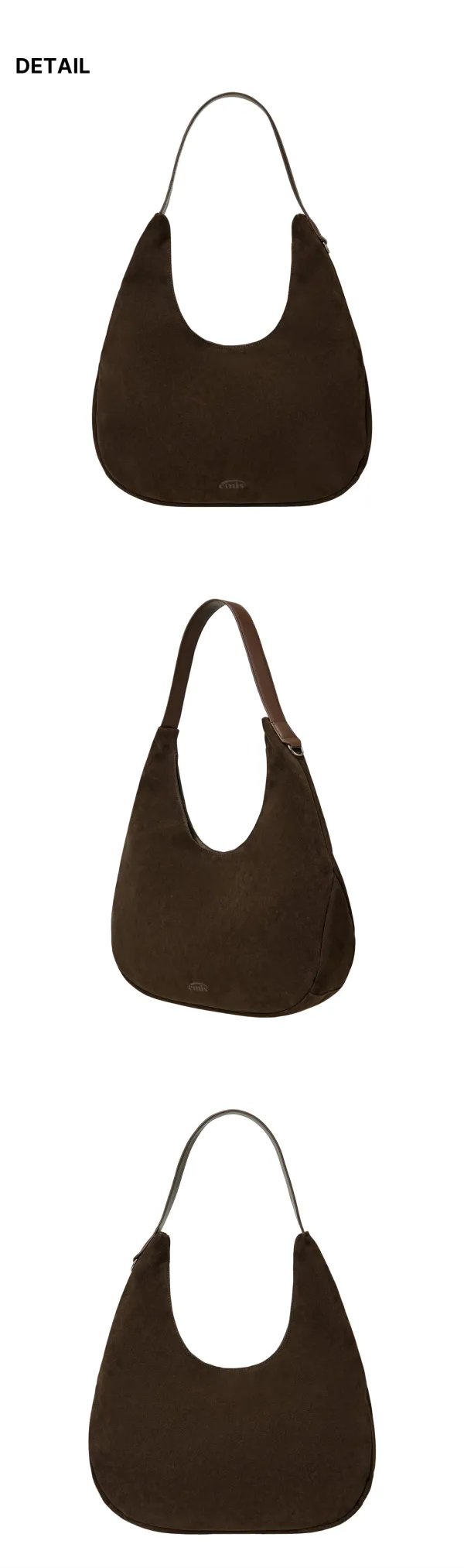 SUEDE SHOULDER BAG-BROWN