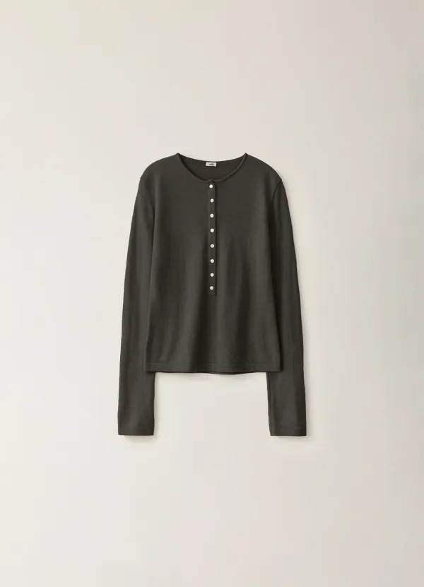 Kid Henry Neck Knit - Charcoal (10월 말 순차배송)