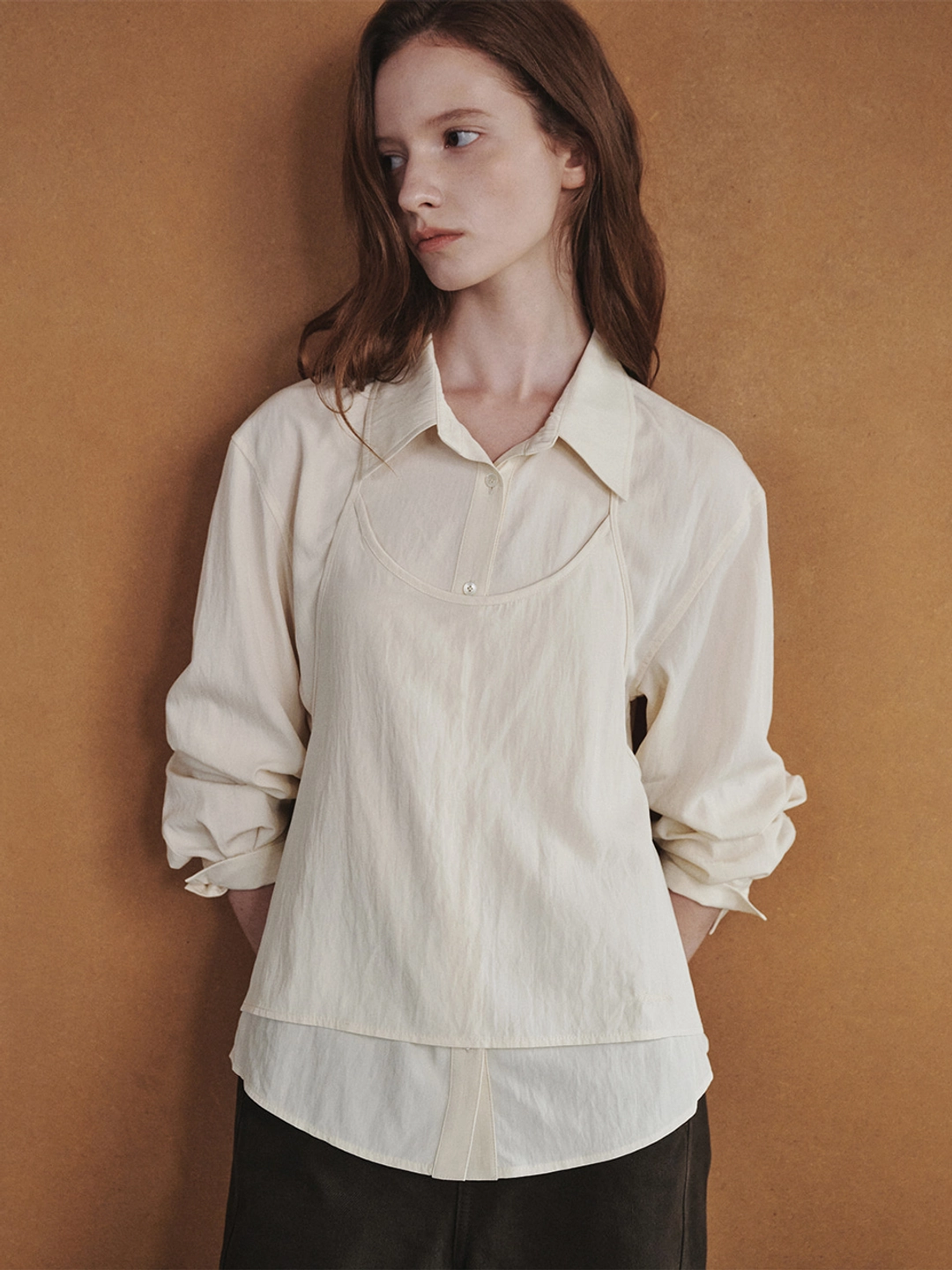 오스트카카 Bustier Layered Blouse Cream 상품 이미지 1