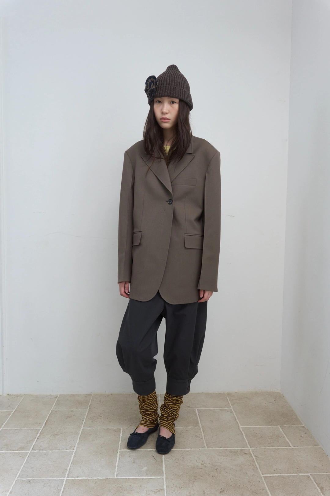 마조네 BOYFRIEND DOUBLE BUTTON JACKET_KHAKI BROWN 상품 이미지 1