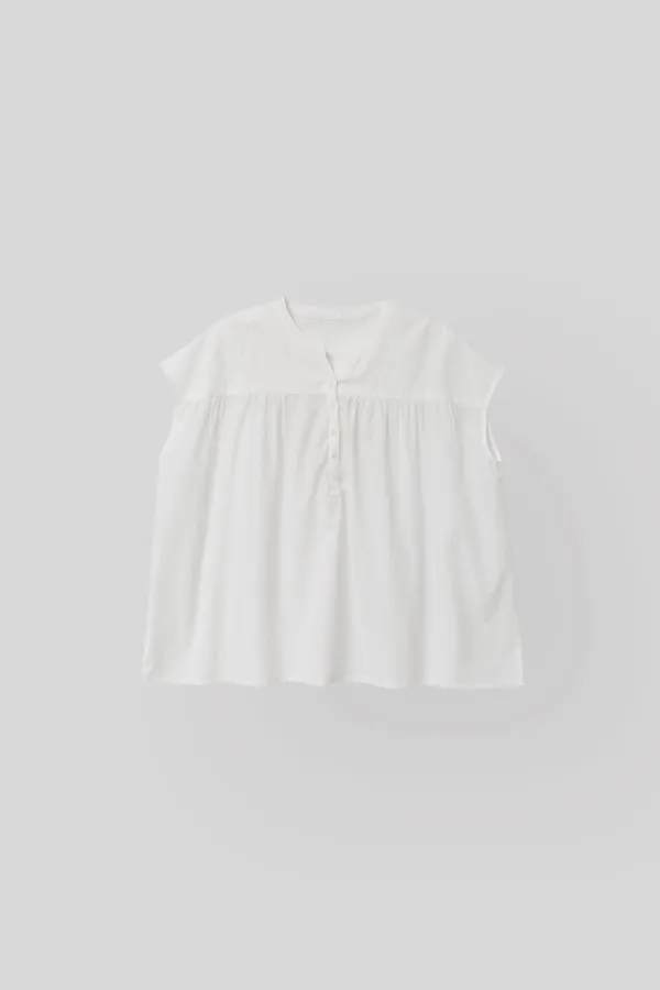 Snag henley blouse (white)