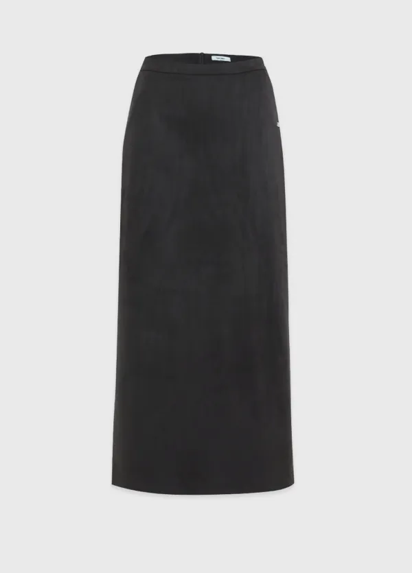 [25-36] Dironve Suede Maxi Skirt 디론브 스웨이드 맥시 스커트 (겨울-가을-롱스커트-일자핏-민트코어-컬러웨이-데일리룩-캐주얼-트임-포켓-체형커버-하이퀄리티-H라인-빅사이즈-자체제작)