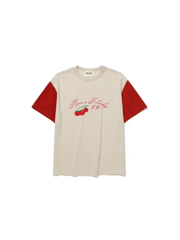 Cherry Tomato T-Shirt Light Beige_F262TS01