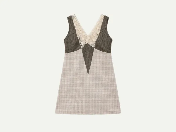 Via Hans v-neck mini onepiece (Multi brown)
