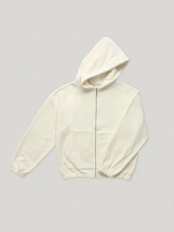 Soap Fleece Hooded Zip Up Milk (4th)