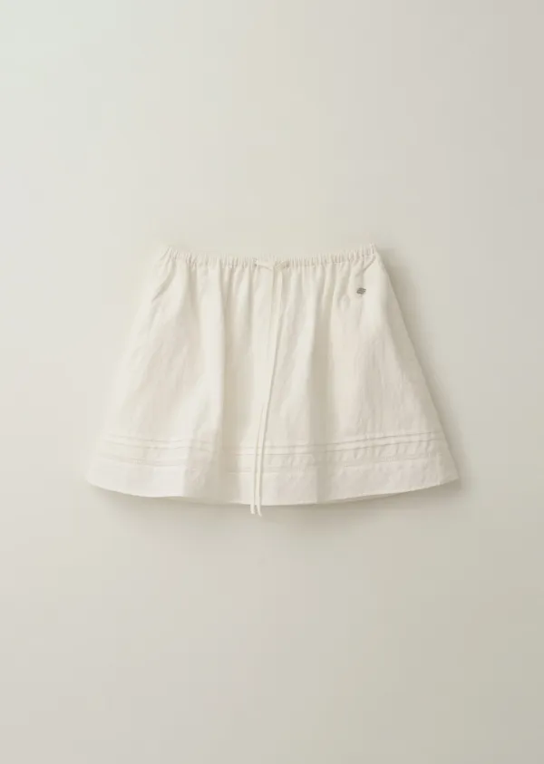 BANDING MINI SKIRT (sand ivory)