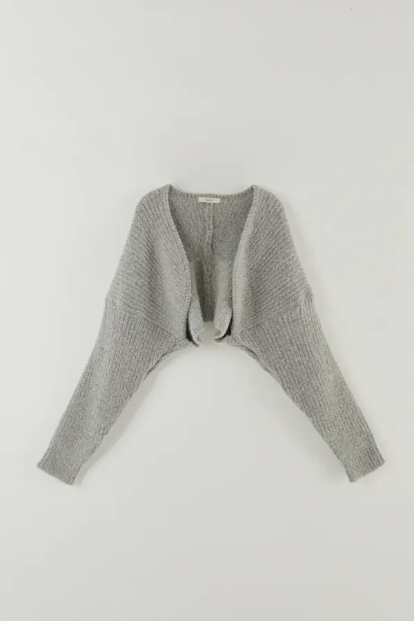 알파카 니트 볼레로 GRAY