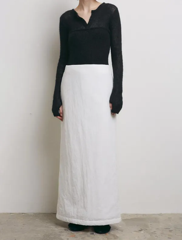 PADDING MAXI SKIRT [WHITE]