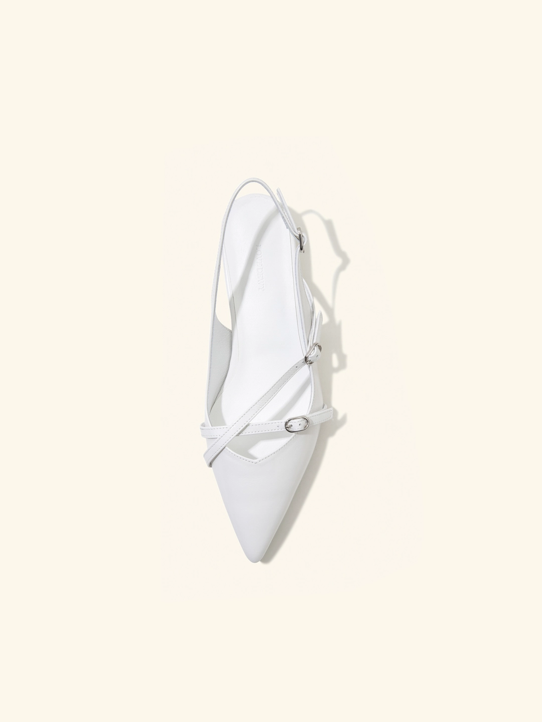 러브듀이 OBLIQUE strap slingback / 화이트 상품 이미지 1