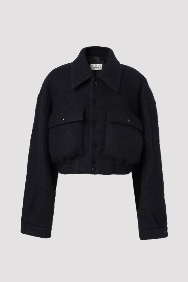 Part.4 Wool blouson (navy) Re-stock