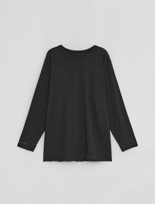 [1st REORDER] RAW CUT T-SHIRT [CHARCOAL]