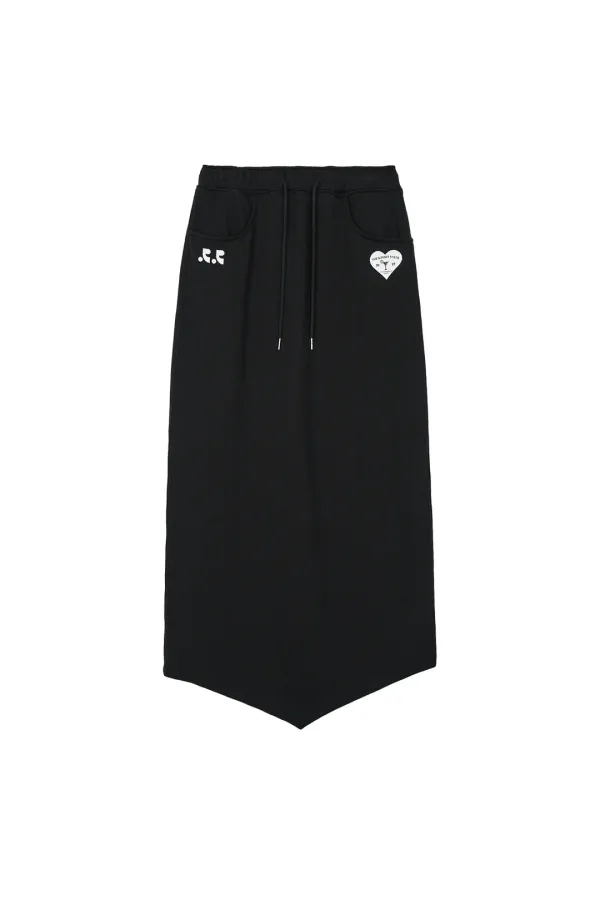 RR ARROW POINT LONG SKIRT - BLACK