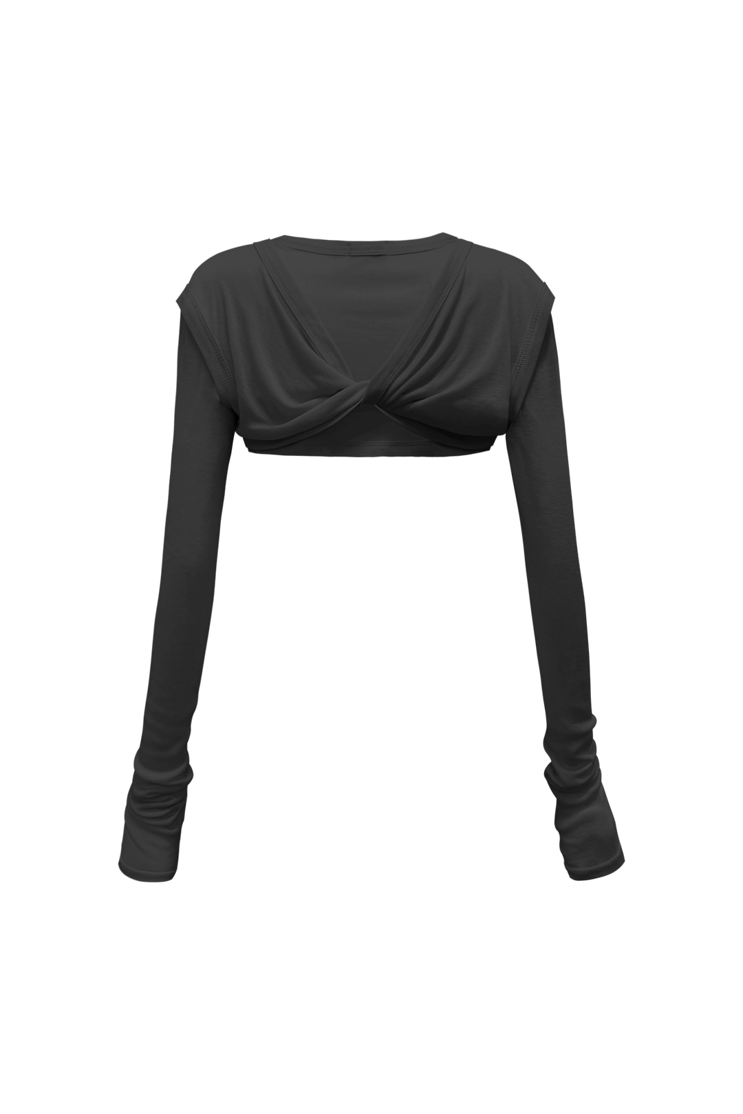 체메씨 KNOT OVERLAP BOLERO (CHARCOAL) 상품 이미지 2