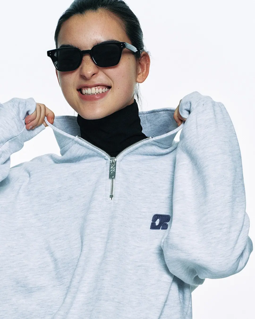 센토르 CENTAUR HALF ZIP-UP SWEATSHIRT_GREY 상품 이미지 2