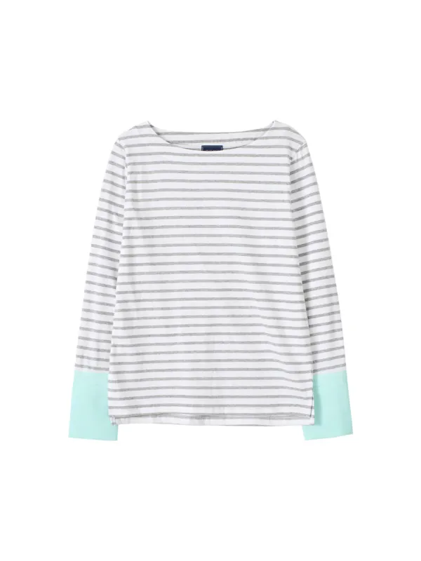 Stripe Cuffs T_ Gray+Mint