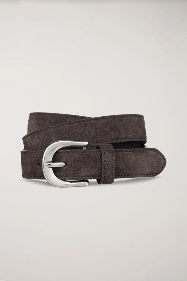 D-BUCKLE SUEDE BELT ESPRESSO