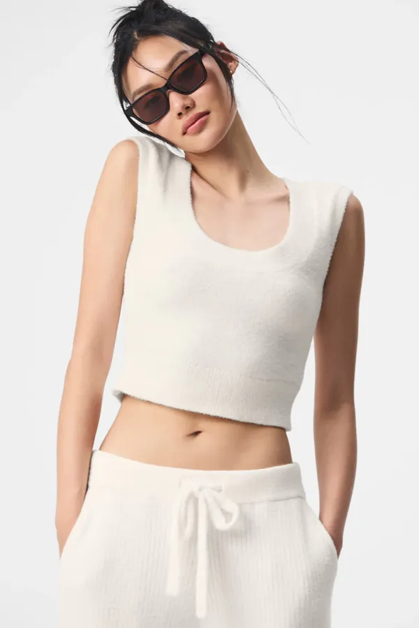 Snuggle Up Sweater Short Sleeve - Ivory