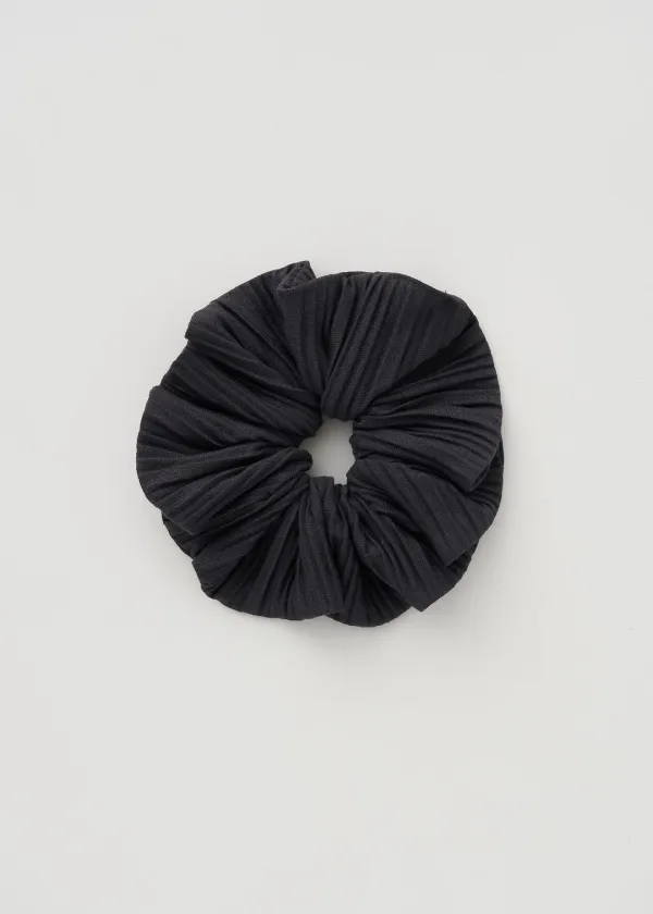 Pleats Scrunchie(Charcoal)