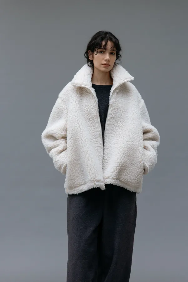 Teddy Fur Jacket (Ivory)