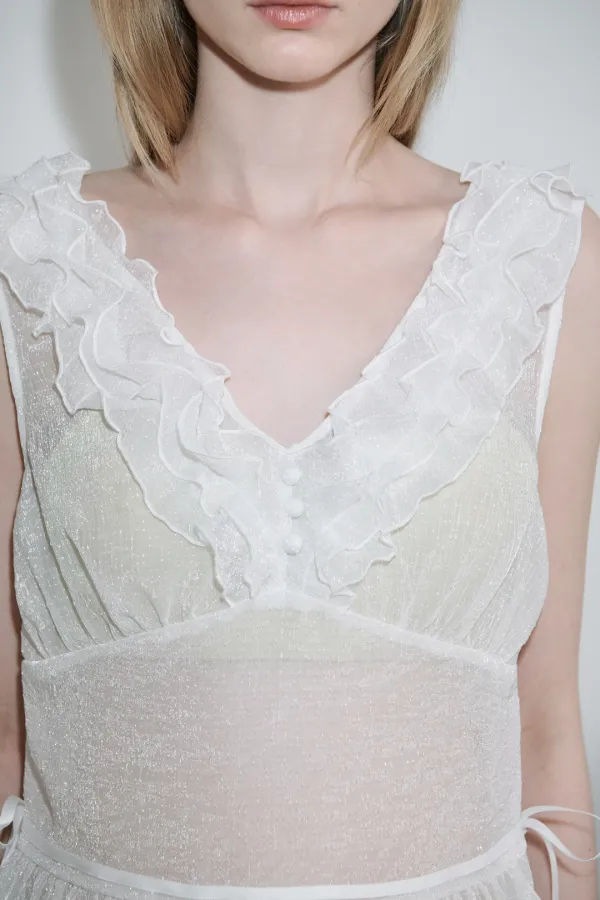 Sheer Glow Blouse (White)