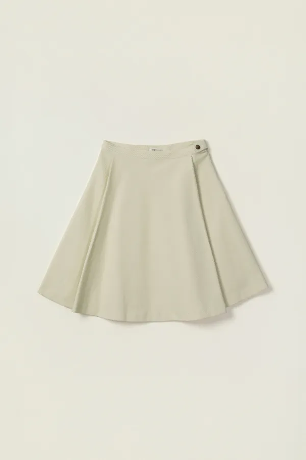 REMI CORDUROY FLARE HALF SKIRT_CREAM