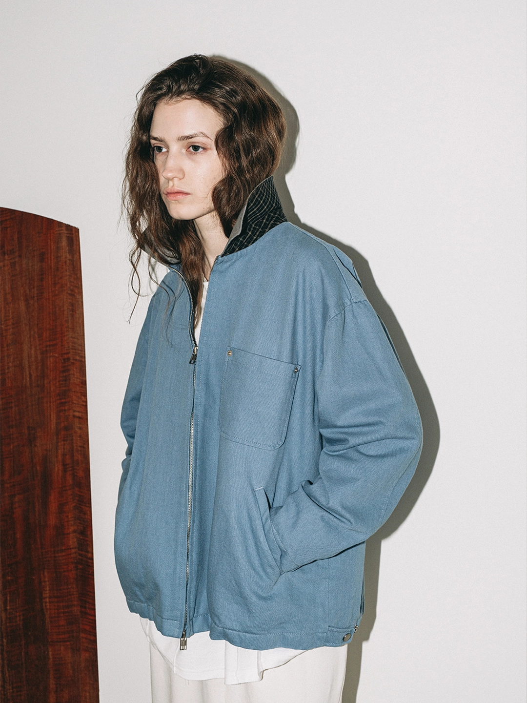 토콜 Cotton Washing Jacket - Blue 상품 이미지 1