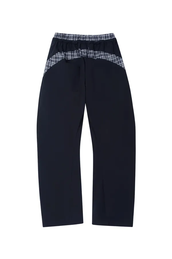 POINT CHECK DETAIL PANTS IN NAVY