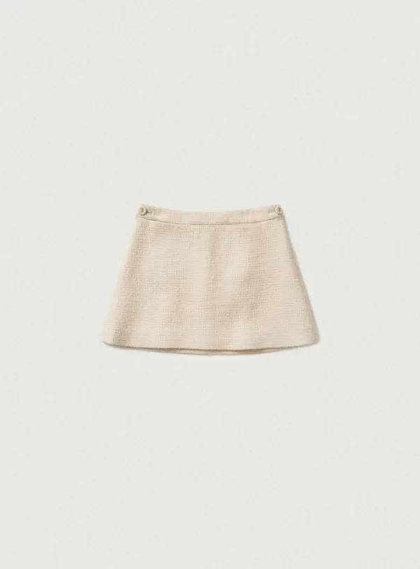 Annes Tweed Set-Up Skirt_Cream