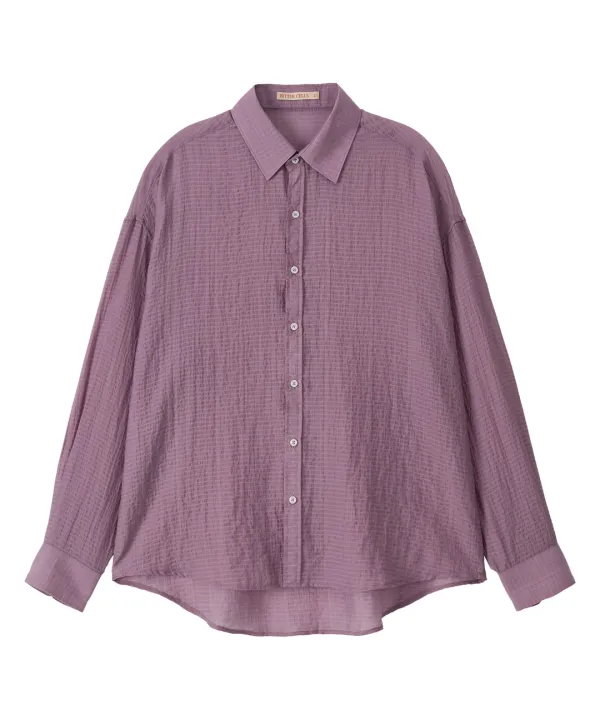 Bonnie Check Shirt-Purple