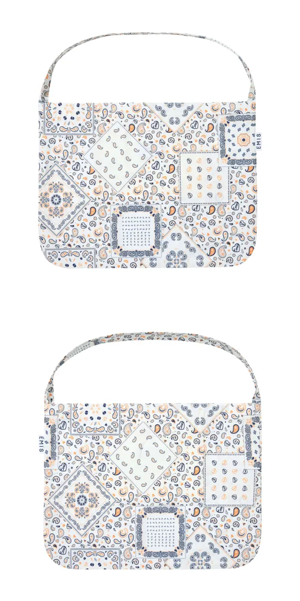 EMIS LOGO PAISLEY ECO BAG-WHITE