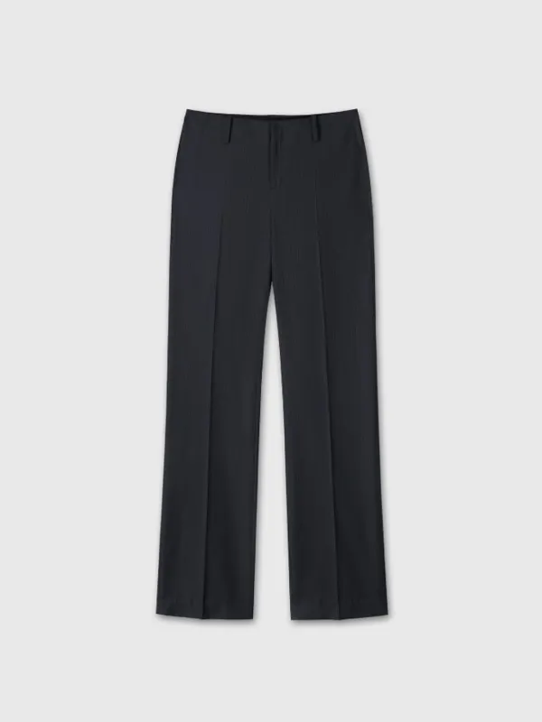 (W) WOOL STRAIGHT TROUSERS_ NAVY PINSTRIPE