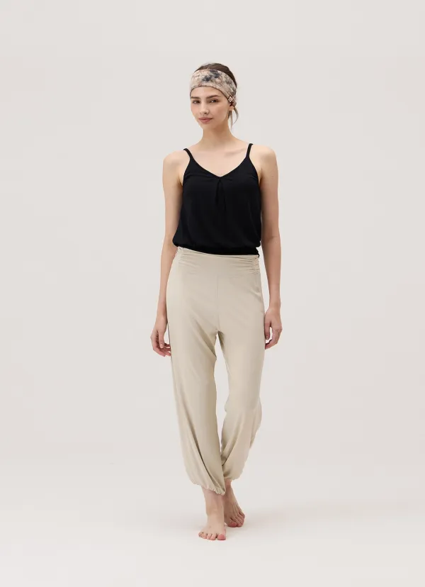 Pleats shirring sleeveless_Black
